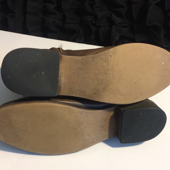 HINGED DOUBLE ZIPPER LEATHER BOOTS - Picture 5 of 5